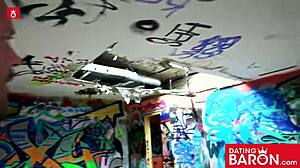 Busty Mia, suck that monster cock deep in public!