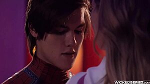 Wow! Blake Blossom in Spidey Pool XXX parody scene 3!