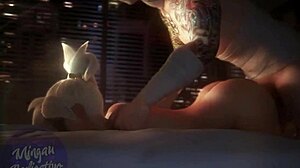 i'm watchin overwatch and gettin horny with big tits and ass in this hentai story, oops