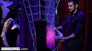 Joanna Angel Bent Over For Rough BDSM Assfucking In Her Tattoo Shop.