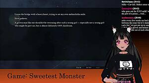 lewdneko the vtuber plays sweetest monster part 2 on halloween