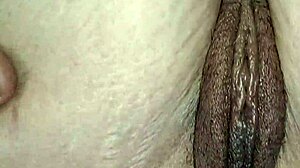 She teases her pussy while I pound her ass.