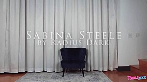 TGIRLS XXX SABINA STEELES MASTURBATES WITH FINGERING