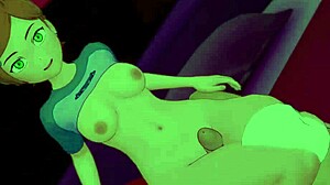 Gwen's excited to hold a big cock between her legs in this adult parody!