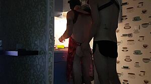 Asmodey and Jasper cook dinner, but things get anal in the kitchen.