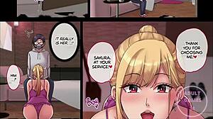 In this anime hentai, I meet my friend's gyaru mom at the soapland for intimate encounters.