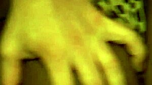 I see Melvina take two cocks outdoors.