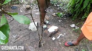 This fat Indian milf loves getting bent over for good dick and cum on her big ass.