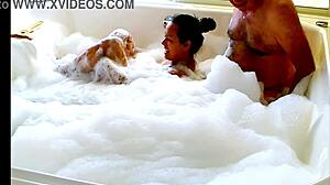 i'm having fun with sex in the jacuzzi, sucking big tits and all