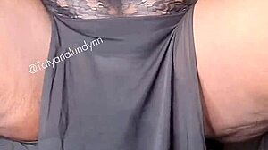 Playing with my creamy squirting pussy and tit play