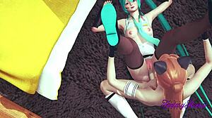 In this vocaloid 3d hentai, miku gets roughly fucked on the floor. Filled with creampie in her pussy.