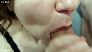 i give a hot closeup blowjob with huge cum in mouth