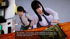 Exploring the academy in a cartoon game