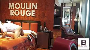 Peruvian couple in hotel plays their game with shirts