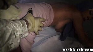 Arab teen drops booty for anal fucking outside base