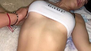 my step sister loses bet and ends up sucking my dick in homemade latina POV