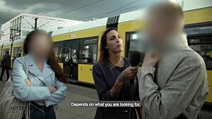 German Couple Fucks On Street Camera, Skinny Blonde With Tattoo