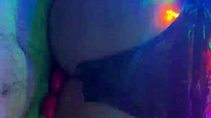 Tied Up Babe Rides Monster Cock in Reverse Cowgirl with Fishnets