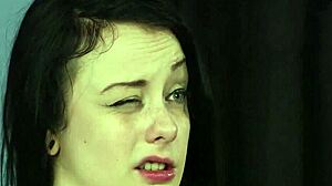 Foxy model receives facial in POV session