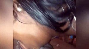 Ebony Babe Delivers Intense Wet Blowjob to Huge Black Cock