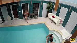 Hunt4k Teen Feels Excited in Hidden Pool Sex