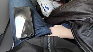 Teen Gives Public Airplane Blowjob and Swallows Cum