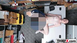 Anastasia Rose sucks big cock at work