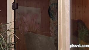 can these lesbo nymphos handle piss and cum on their wet slits?