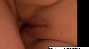 CHUBBY MATURE GETS BOTH HOLES FUCKED in threesome!