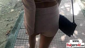 i got fucked by a big white cock after park walk, thai teen here