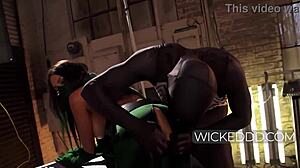 Intense Anal Fucking in Horny Venom Parody