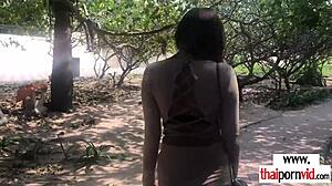 i got fucked by a big white cock after park walk, thai teen here