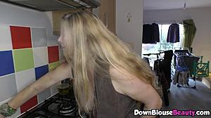 Big Tits Teens Clean Kitchen