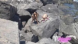 African Crossdresser Barebacks On Rio Beach