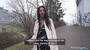 She tries dildo down throat then fucks huge cock!