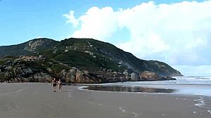 manuh cortez fucks stranger on beach with big tits exposed outdoors!!