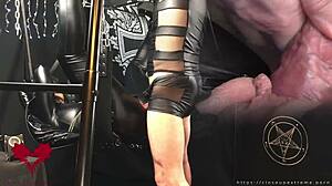 Mistress Gets Her Pussy Fucked On The Sex Swing By Black Gothic Lover