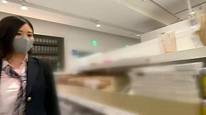 Japanese beauty blows her mind blow and get fucked hard