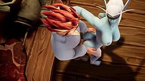 i fuck night elf blindfolded in kitchen with anal