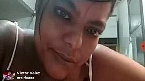 brazilian bbw teasing on webcam with big tits