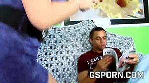 sara jay and lya pink in a hot threesome with hard dick