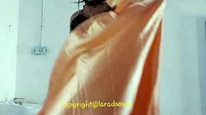 Hey, wanna see Indian crossdresser Lara Dsouza get wild in a saree?