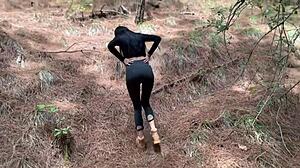 Karol Smith Seduces Stranger In Forest!