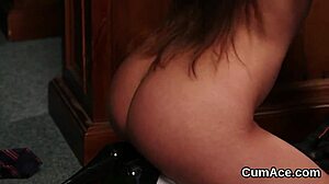 Centerfold Sucks Cocks in Blowbang, Gets Bukkake Cumshot