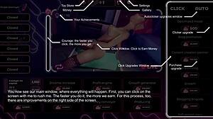 Naughty cam girl in hentai game teases with huge dildo masturbation