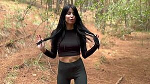 Karol Smith Seduces Stranger In Forest!
