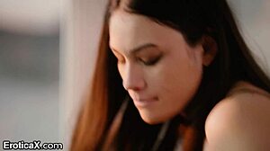 brunette liv wild devours big cock with deepthroat and cowgirl!