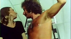 Fucking Hard in a Gym with Sexy Blonde for Classic Retro Vibe