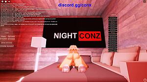 Black cock and blonde babe in hardcore game of Roblox