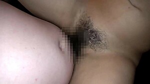 asian bent over doggystyle cumshot with natural tits